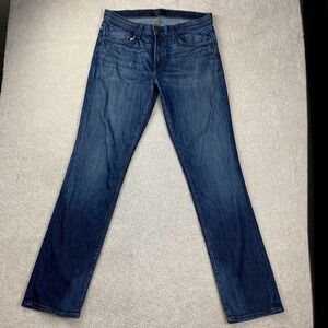 J Brand Tyler Slim Straight Jeans Mens 34 (fits 36) Blue Revelled Wash